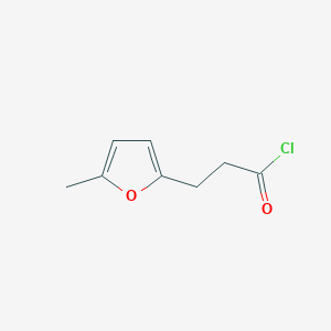 molecular formula C8H9ClO2 B8325344 3-(5-Methylfuran-2-yl)propanoyl chloride 