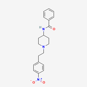 molecular formula C20H23N3O3 B8325369 1-[2-(p-Nitrophenyl)ethyl]-4-benzamidopiperidine 