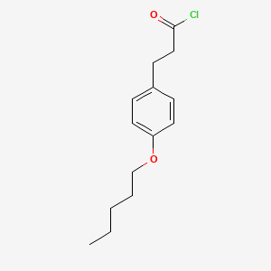 molecular formula C14H19ClO2 B8325381 beta-(4-Pentyloxyphenyl)propionic acid chloride 