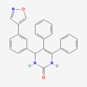 molecular formula C25H19N3O2 B8325419 4-(3-(isoxazol-4-yl)phenyl)-5,6-diphenyl-3,4-dihydropyrimidin-2(1H)-one 