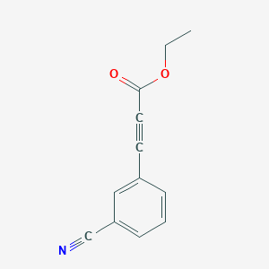 molecular formula C12H9NO2 B8325450 Ethyl 3-(3-cyanophenyl)prop-2-ynoate 