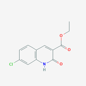 molecular formula C12H10ClNO3 B8325456 7-Chloro-2-oxo-1,2-dihydro-quinoline-3-carboxylic Acid Ethyl Ester 