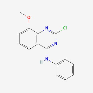 molecular formula C15H12ClN3O B8325480 2-Chloro-8-methoxy-4-phenylamino-quinazoline 