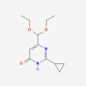 2-cyclopropyl-6-(diethoxymethyl)-4(1H)-pyrimidinone