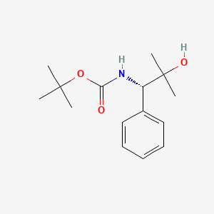 molecular formula C15H23NO3 B8325488 (S)-tert-butyl(2-hydroxy-2-methyl-1-phenylpropyl)carbamate 
