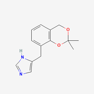 molecular formula C14H16N2O2 B8325520 1H-Imidazole, 4-((2,2-dimethyl-4H-1,3-benzodioxin-8-yl)methyl)- CAS No. 116795-92-7