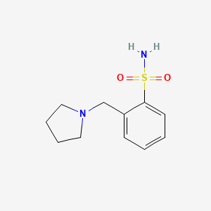 molecular formula C11H16N2O2S B8325524 2-(1-Pyrrolidinylmethyl)benzenesulfonamide 
