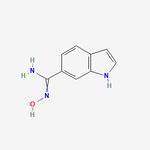 molecular formula C9H9N3O B8325547 N'-hydroxy-1H-indole-6-carboximidamide 