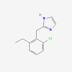 molecular formula C12H13ClN2 B8325556 2-(2-Chloro-6-ethyl-benzyl)-1h-imidazole 