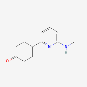 molecular formula C12H16N2O B8325572 4-(6-Methylamino-pyridin-2-yl)-cyclohexanone 
