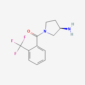 molecular formula C12H13F3N2O B8325576 ((R)-3-Amino-pyrrolidin-1-yl)-(2-trifluoromethyl-phenyl)-methanone 