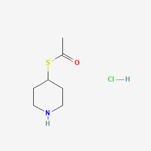 molecular formula C7H14ClNOS B8325586 4-(Acetylthio)piperidine hydrochloride 