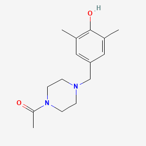 molecular formula C15H22N2O2 B8325614 4-(4-Acetylpiperazin-1-ylmethyl)-2,6-dimethylphenol 