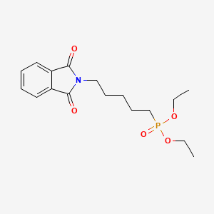 molecular formula C17H24NO5P B8325654 [5-(1,3-Dioxo-1,3-dihydro-isoindol-2-yl)-pentyl]-phosphonic acid diethyl ester 