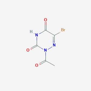 molecular formula C5H4BrN3O3 B8325664 2-acetyl-6-bromo-1,2,4-triazine-3,5(2H,4H)-dione 