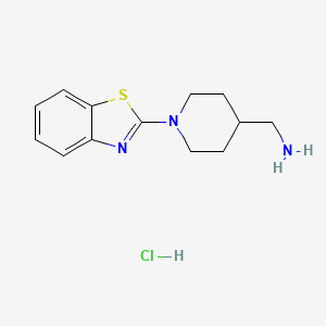 molecular formula C13H18ClN3S B8325682 (1-(Benzo[d]thiazol-2-yl)piperidin-4-yl)methanamine hydrochloride 
