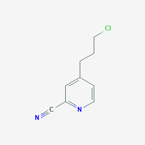 molecular formula C9H9ClN2 B8325710 4-(3-Chloropropyl)-2-cyanopyridine 