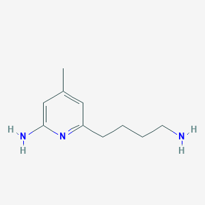 molecular formula C10H17N3 B8325717 2-Amino-6-(4-aminobutyl)-4-methylpyridine 