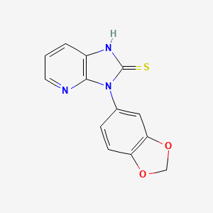 molecular formula C13H9N3O2S B8325737 1,3-Dihydro-3-(3,4-methylenedioxyphenyl)imidazo[4,5-b]pyridin-2-thione 