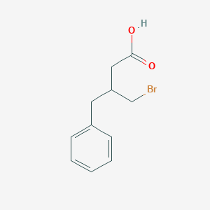 molecular formula C11H13BrO2 B8325780 3-Benzyl-4-bromo-butyric acid 