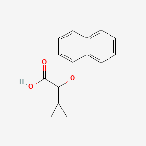 molecular formula C15H14O3 B8325793 2-Cyclopropyl-2-(1-naphthalenyloxy)acetic acid 