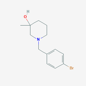 molecular formula C13H18BrNO B8325800 1-(4-Bromobenzyl)-3-methyl-piperidin-3-ol 