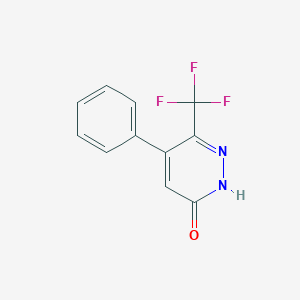 molecular formula C11H7F3N2O B8325815 5-Phenyl-6-trifluoromethyl-2H-pyridazine-3-one 