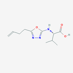 molecular formula C11H17N3O3 B8325821 N-(5-but-3-en-1-yl-1,3,4-oxadiazol-2-yl)-L-valine 