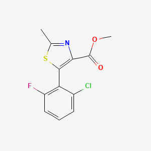 molecular formula C12H9ClFNO2S B8325822 5-(2-Chloro-6-fluoro-phenyl)-2-methyl-thiazole-4-carboxylic Acid Methyl Ester 