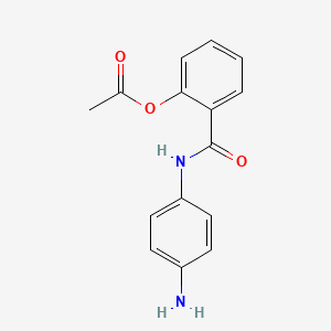 molecular formula C15H14N2O3 B8325844 2-(4-Aminophenylcarbamoyl)phenyl acetate 