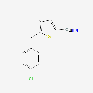5-(4-Chlorobenzyl)-4-iodothiophene-2-carbonitrile