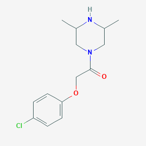 molecular formula C14H19ClN2O2 B8326037 2-(4-Chlorophenoxy)-1-(3,5-dimethylpiperazin-1-yl)ethanone 