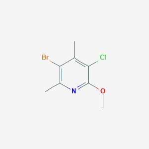 molecular formula C8H9BrClNO B8326047 3-Bromo-5-chloro-6-methoxy-2,4-dimethylpyridine 