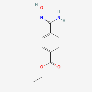 molecular formula C10H12N2O3 B8326066 4-(N-hydroxycarbamimidoyl)-benzoic acid ethyl ester 