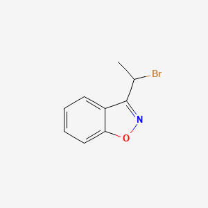 molecular formula C9H8BrNO B8326101 3-(1-Bromoethyl)-1,2-benzisoxazole 