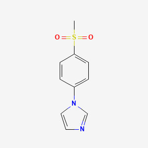 molecular formula C10H10N2O2S B8326155 1-(4-Methylsulfonylphenyl)-1H-imidazole 