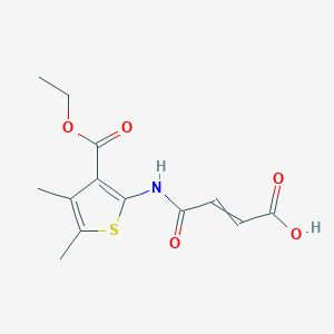 molecular formula C13H15NO5S B8326166 2-(3-Carboxy-acryloylamino)-4,5-dimethyl-thiophene-3-carboxylic acid ethyl ester 