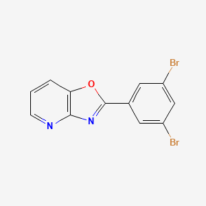 molecular formula C12H6Br2N2O B8326184 2-(3,5-Dibromo-phenyl)-oxazolo[4,5-b]pyridine 