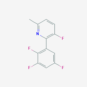 molecular formula C12H7F4N B8326192 3-Fluoro-6-methyl-2-(2,3,5-trifluorophenyl)pyridine 