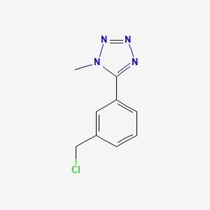 molecular formula C9H9ClN4 B8326219 3-(1-Methyltetrazol-5-yl)benzyl chloride CAS No. 220880-22-8