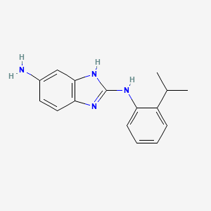 molecular formula C16H18N4 B8326221 N2-(2-isopropylphenyl)-1H-benzimidazole-2,5-diamine 
