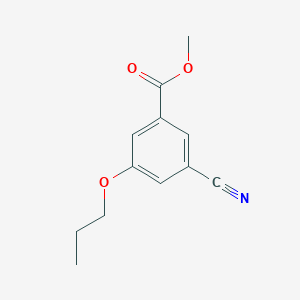 molecular formula C12H13NO3 B8326227 Methyl 3-cyano-5-propoxybenzoate 