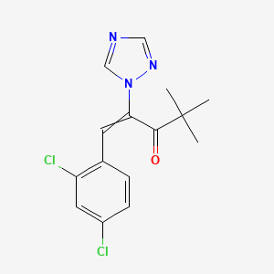 molecular formula C15H15Cl2N3O B8326373 1-(2,4-Dichlorophenyl)-2-(1,2,4-triazol-1-yl)-4,4-dimethyl1-penten-3-one 