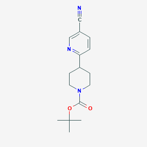 molecular formula C16H21N3O2 B8326399 Tert-butyl 4-(5-cyanopyridin-2-yl)piperidine-1-carboxylate 
