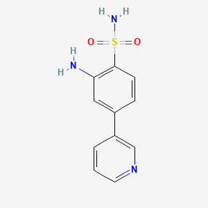 molecular formula C11H11N3O2S B8326404 2-Amino-4-(3-pyridyl)-benzenesulfonamide 