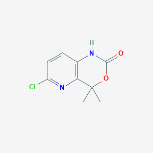 molecular formula C9H9ClN2O2 B8326412 6-Chloro-4,4-dimethyl-1,4-dihydro-3-oxa-1,5-diaza-naphthalen-2-one 