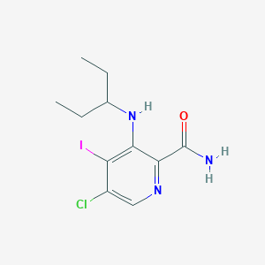 5-Chloro-4-iodo-3-(pentan-3-ylamino)picolinamide