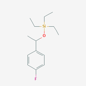 molecular formula C14H23FOSi B8326438 alpha-Methyl-4-fluorobenzyloxytriethylsilane 