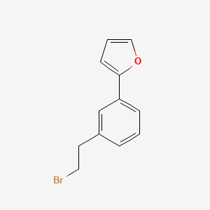 molecular formula C12H11BrO B8326446 3-(2-Furyl)phenethyl bromide 