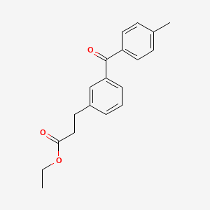 molecular formula C19H20O3 B8326454 Ethyl 3-[3-(4-methylbenzoyl)phenyl]propanoate CAS No. 87849-61-4